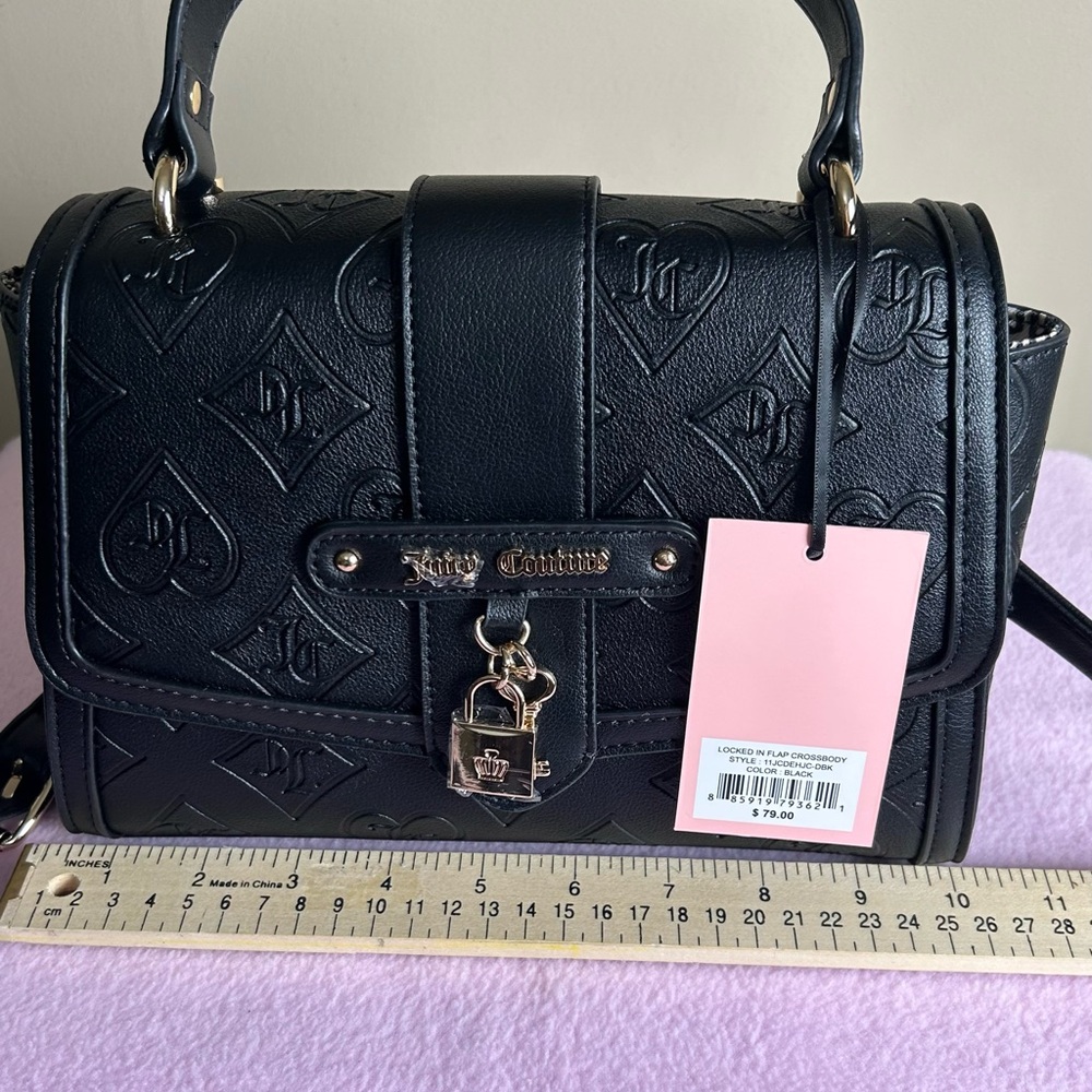 Juicy Couture Black Embossed Satchel